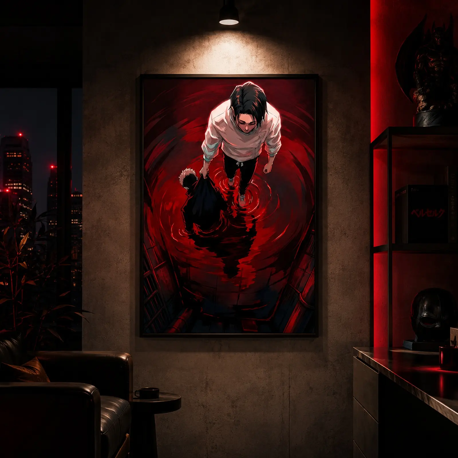 Hot Anime Jujutsu Canvas Wall Art, Unframed Dark Aesthetic Manga Poster, Edgy Room Decor for Boys' Bedroom or Dorm, Japanese Anime Print, Otaku Gift, Gaming Room Decor, Gothic Manga Art, Anime Wall Decor