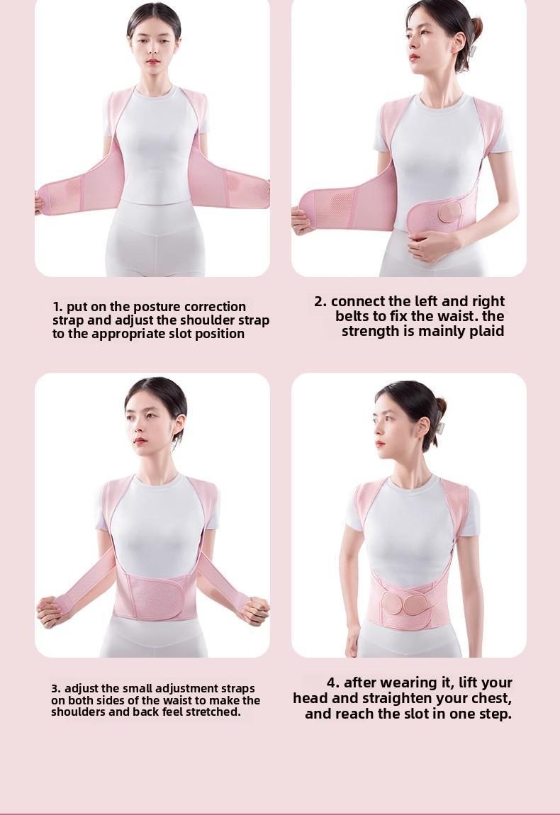 Back & Shoulder Posture Corrector — Unisex Adjustable Brace, Breathable, Discreet Under Clothes, Helps Hunchback, All-Day Wear for Office or Home