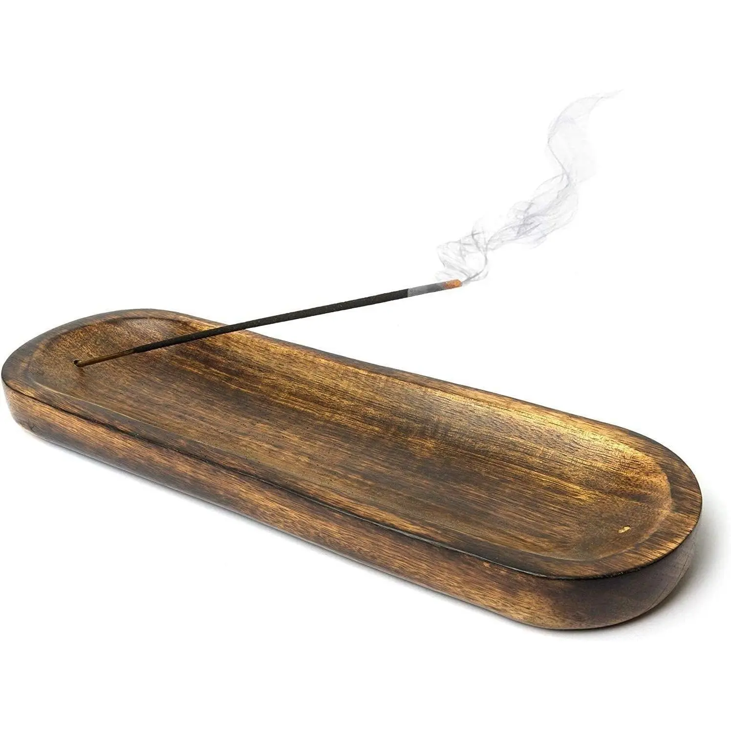 Traditional Handmade Wooden Incense Stick Holder Tray Burner Ash Catcher Stand for Aromatherapy Meditation Yoga 11x4x1.22 InchesGift