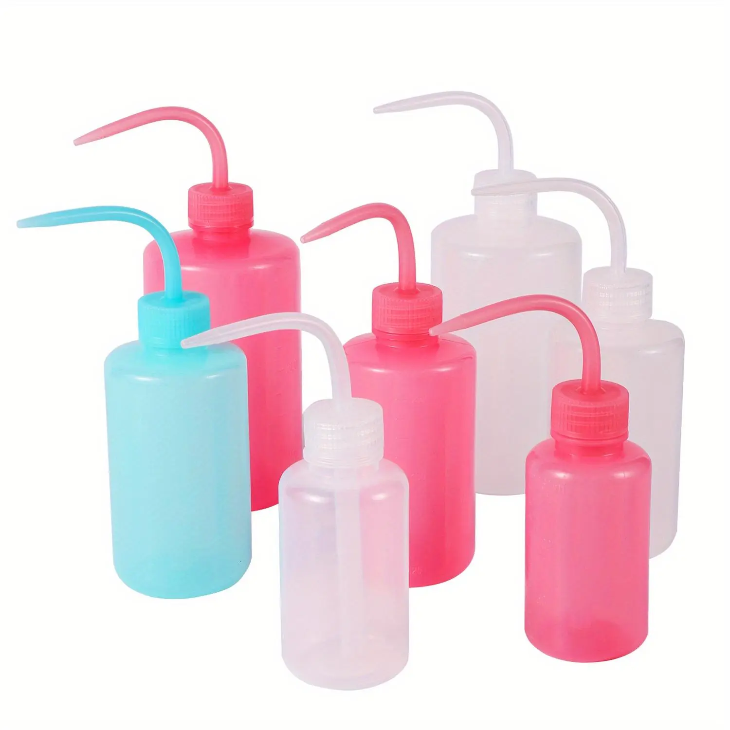 2pcs 250ML eyelash cleaning elbow bottle leak proof water beauty eyelash cleaning auxiliary tool curved mouth pot cleaning bottle empty bottle
