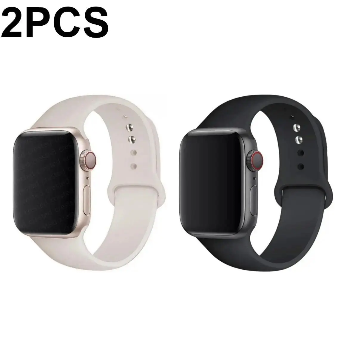 2026 new 2-Pack Trending Sport Silicone Watch Bands, Soft Sweatproof Durable Replacement Straps Compatible With All Apple Watch 38–49mm Sizes, Vibrant Colorful Casual Sports Smartwatch Accessory (Watch Body Not Included, Bands Only)