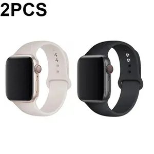 2026 new 2-Pack Trending Sport Silicone Watch Bands, Soft Sweatproof Durable Replacement Straps Compatible With All Apple Watch 38–49mm Sizes, Vibrant Colorful Casual Sports Smartwatch Accessory (Watch Body Not Included, Bands Only)