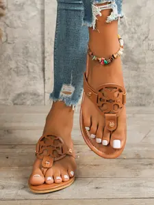 Women's Fashion Casual Daily Rubber Sandals, Comfortable and Stylish Footwear for Everyday Wear, Perfect for Summer and Leisure Activities