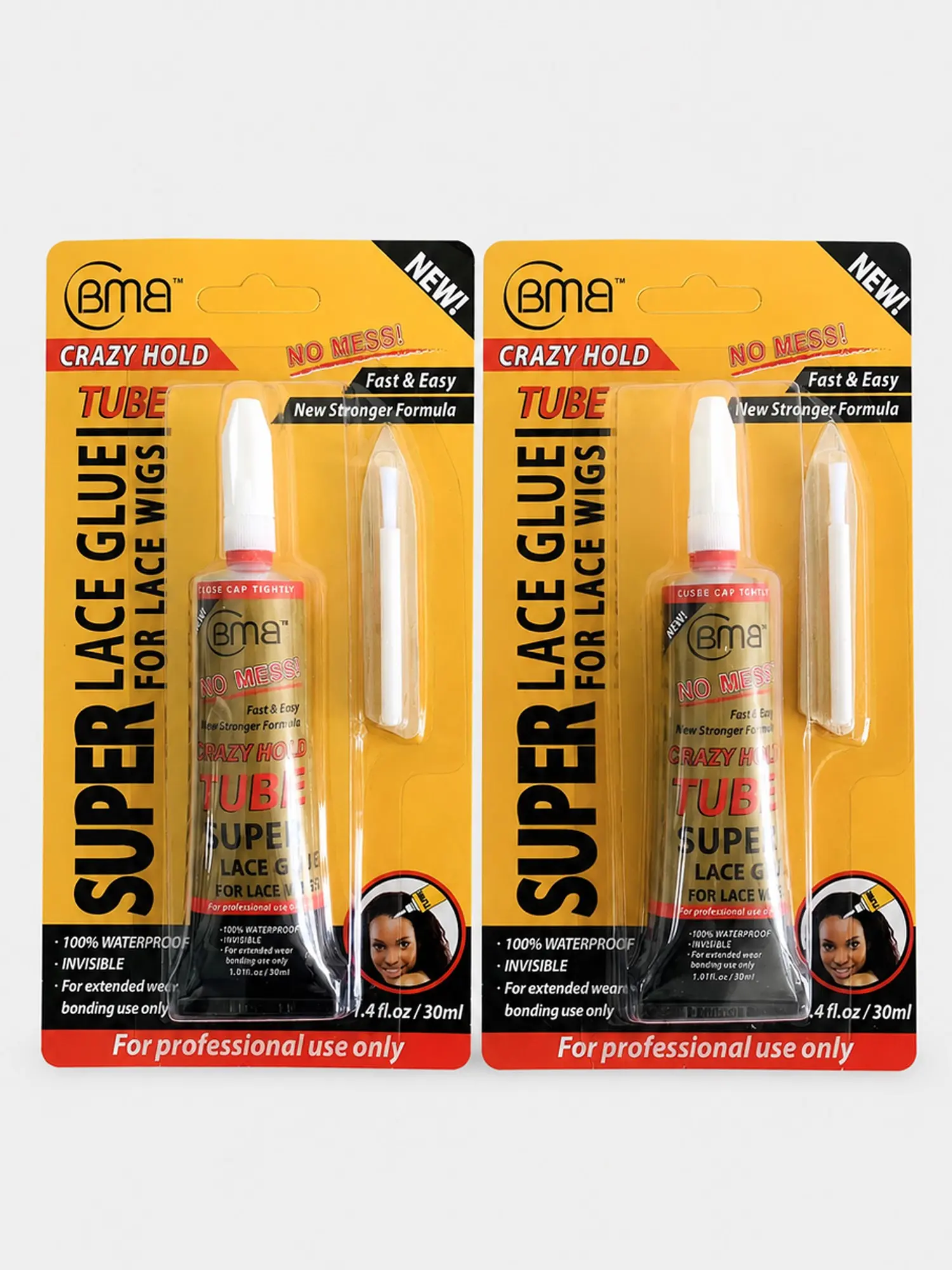 Crazy Hold TUBE Super Lace Glue For Lace Wigs Waterproof Invisible Bonding Glue Replacement Adhesive Strong Hold Hair Glue Premium Wig Adhesive Wig Glue Alternative 30ML