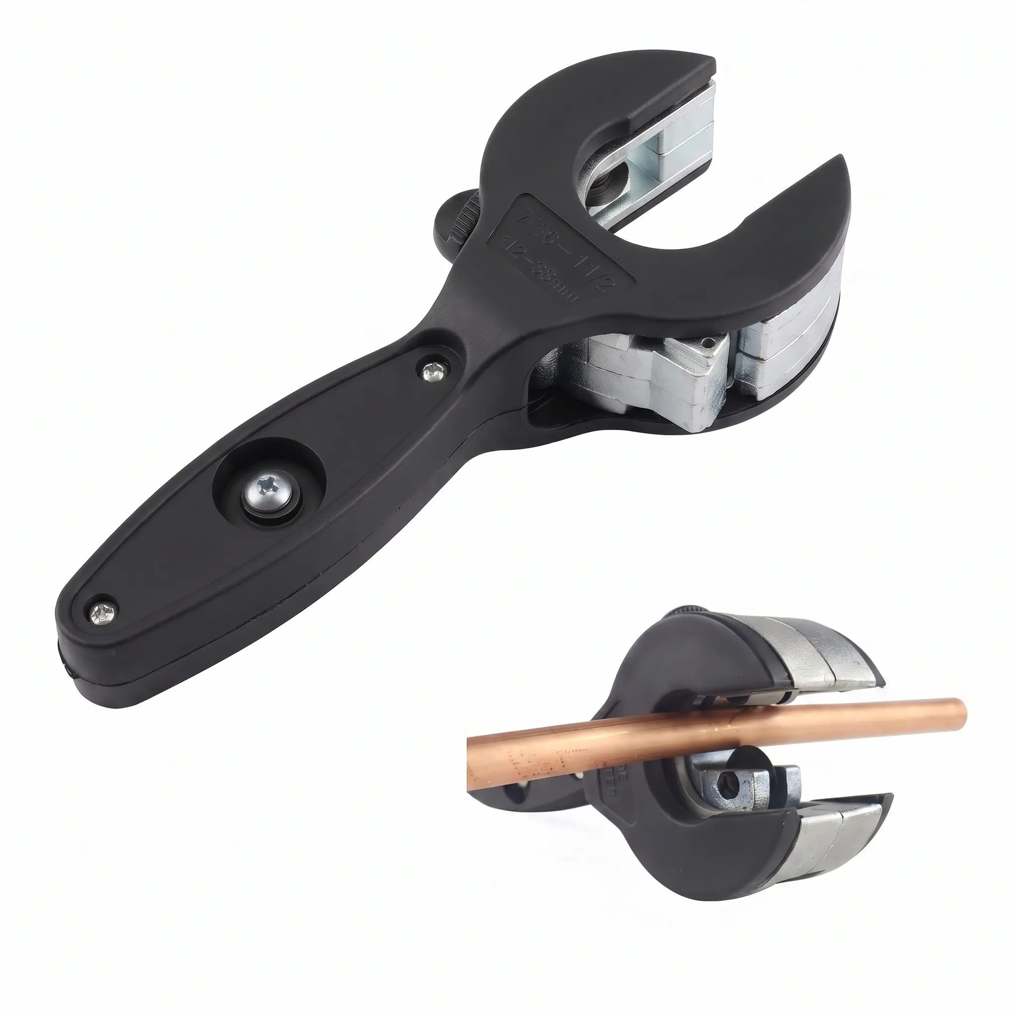 Ratchet-type Pipe Cutter, One-hand Fast Pipe Cutting Toolfor Cutting 5/16-1-1/8 inch Stainless Steel CopperAluminium,for Home Working-YY1