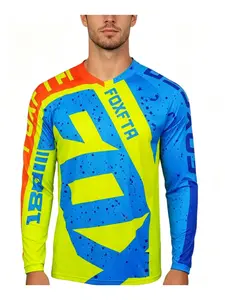 Men Long Sleeve Cycling Jersey For Men Breathable Quick Dry Sun Protection Long Back Cut Road Bike Outdoor Training Riding Wear，Breathable Fabric, Casual Fitted Design, Athletic Activewear, Athleisure Breathable Clothes, Fitness Training Top