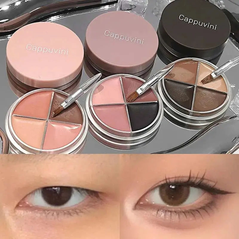 Cappuvini Matte Eyeliner Cream Long-Lasting Waterproof Sweatproof Smudge-Proof Natural Shaping Highlight Brightening Chinese Cos Eyeshadow Perfect Eye Makeup Beauty Cosmetics Makeup