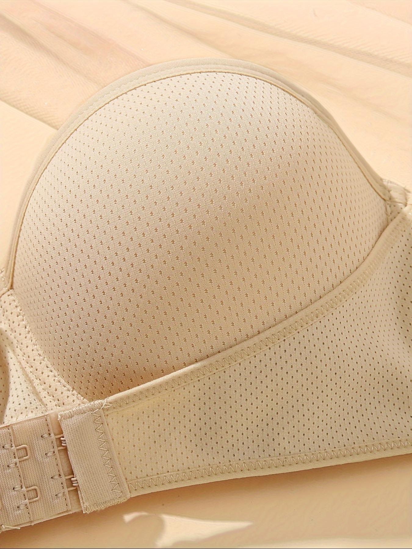 Women's Solid Color Strapless Push Up Bra, Comfortable Breathable Invisible Bra, Women's Lingerie for All Seasons, Womenswear, Seamless Strapless Bra