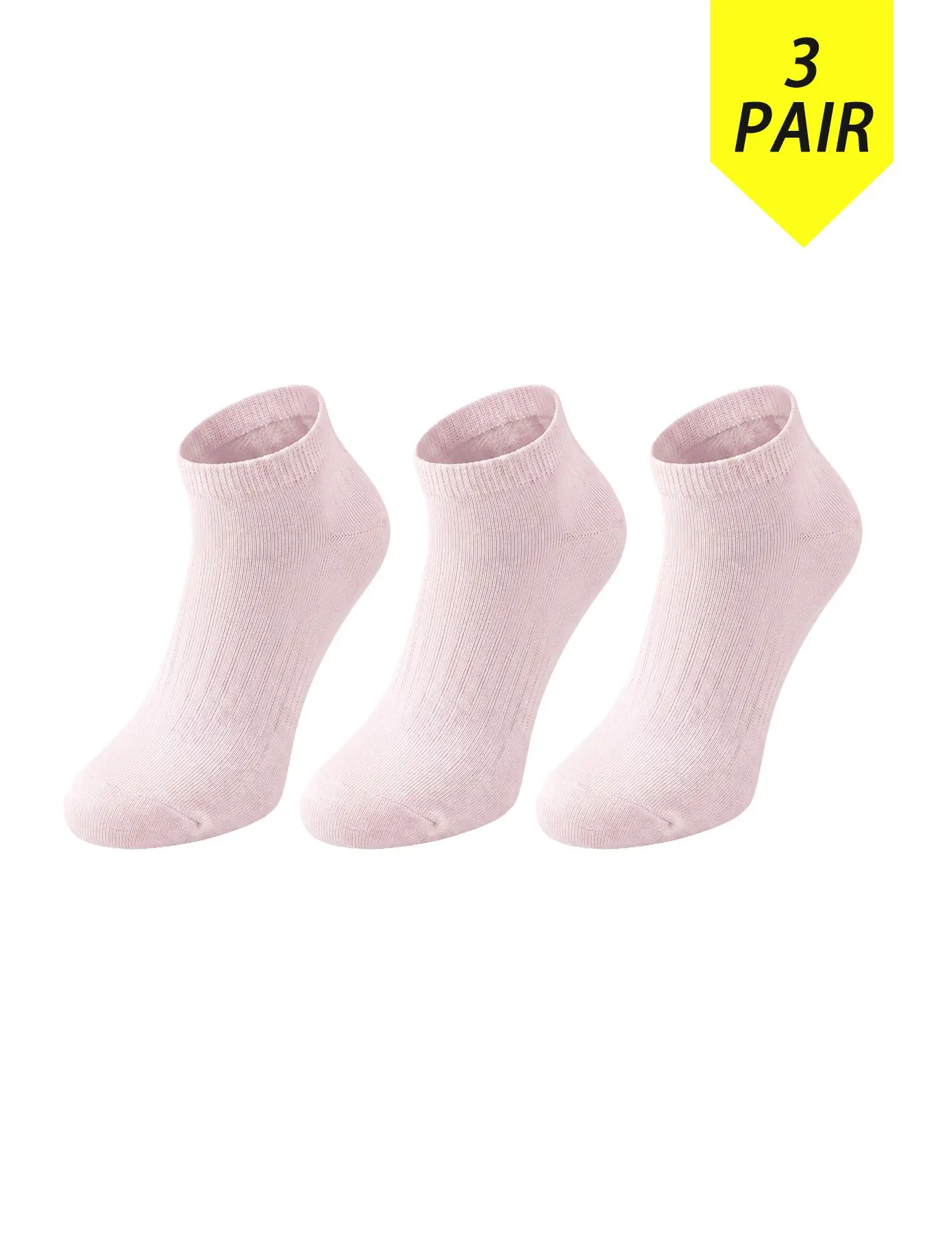 【3 pairs】Womens Low Cut Ramie Socks Breathable Seamless Ribbed Solid Summer Athletic Basics