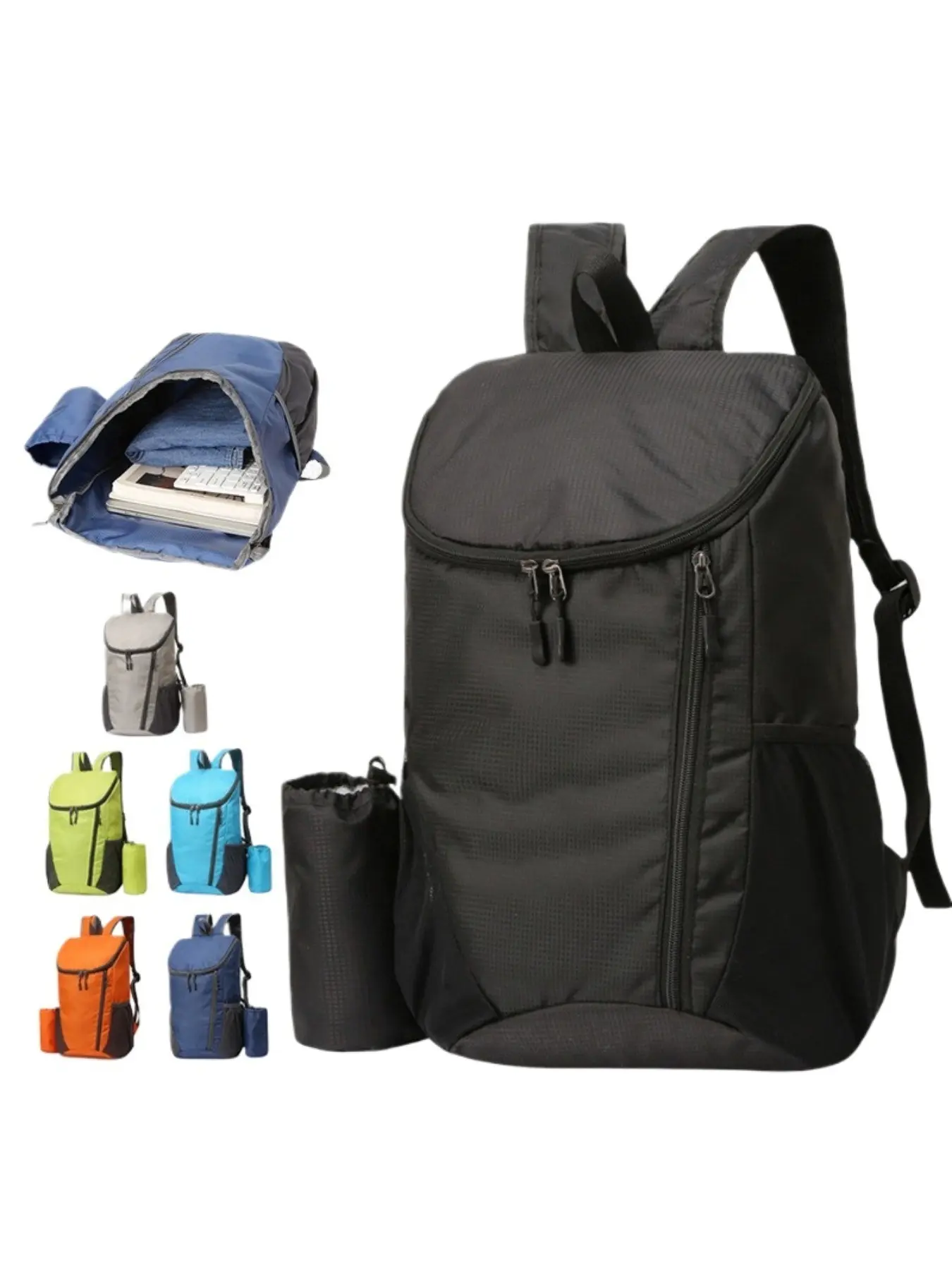 Foldable Backpack, Ultra-Light, Waterproof, Compact, Easy to Carry, Ideal for Commuting, School, Travel, Hiking, Sporty Style, All Seasons