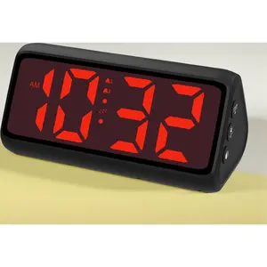 2-in-1 Battery & USB Dual Operated Alarm Clock, Portable Cordless Digital Clocks with Dual Alarms, Big Number,5 Dimmers, 4 Volumes, Snooze, Battery Powered