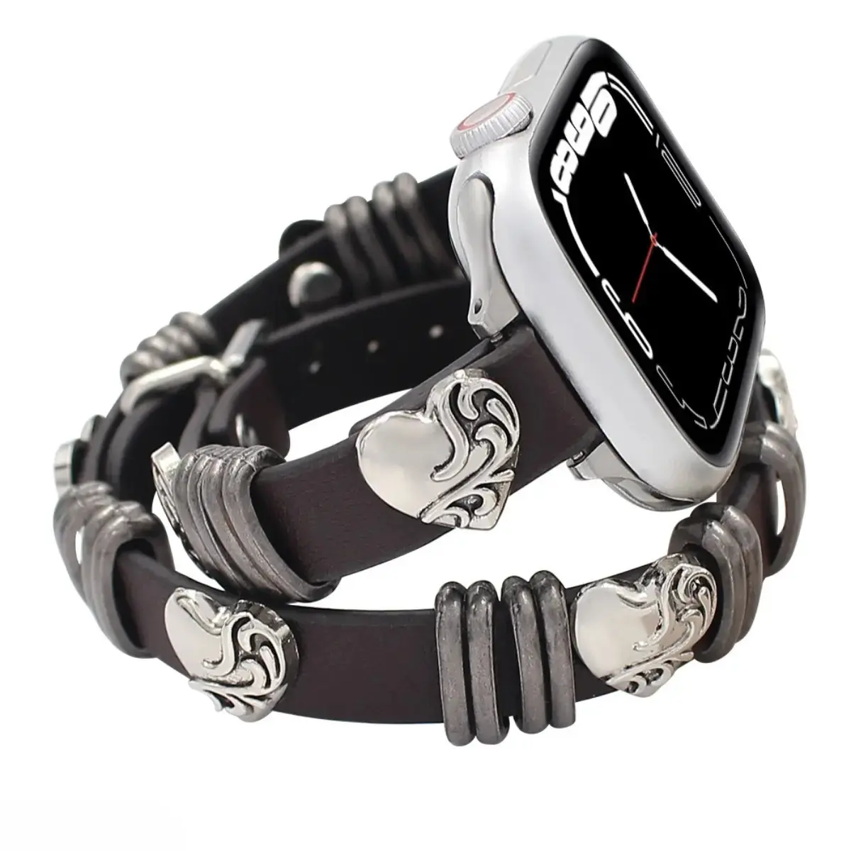 Maillard Wasteland Rivet Watch Band, Retro Edgy Punk Replacement Strap, Street Daily Casual Wrist Accessory