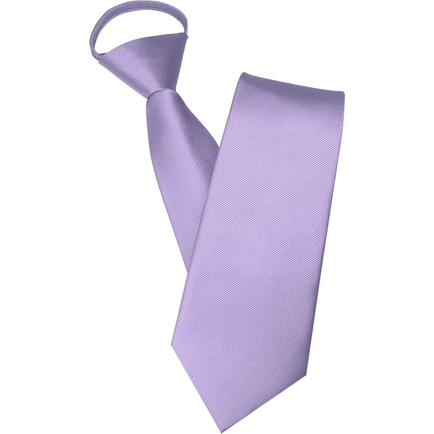 3.15" Lavender Male Pre-tied Tie, Adjustable Zippered Closure Necktie for Business/Wedding, Easy Matching Fashion Accessory