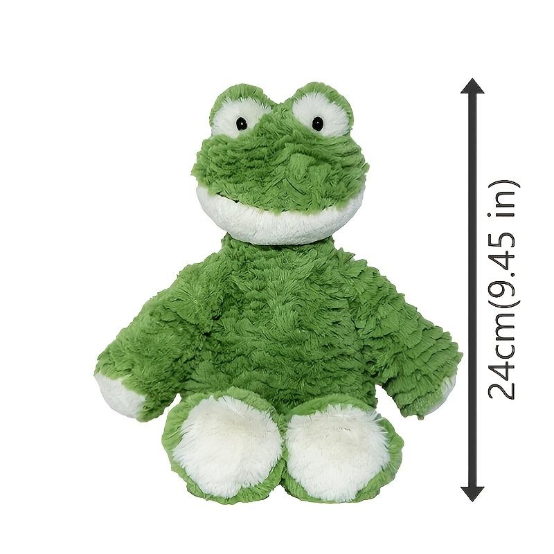 Green Frog Plush Toy - A soft polyester-filled animal, a comfortable sofa cushion, home décor, and an ideal birthday gift for women.