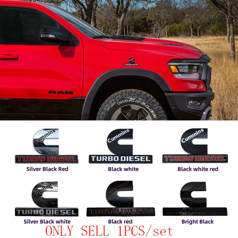 CUMMINS TURBO DIESEL logo car stickers for DODGE RAM 1500 2500 3500 refit accessories side body decorative decals