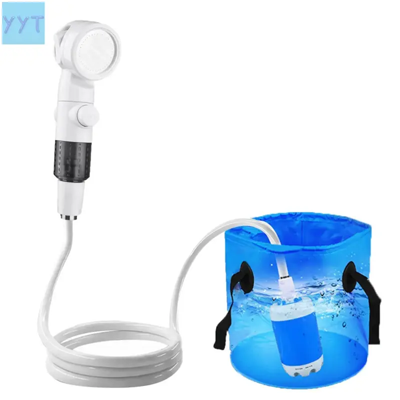 YYT1 Portable Outdoor Shower, Handheld Rechargeable Camping Showerhead, Detachable Switchable Showerhead, RV Travel Water Handheld Camping Shower Pump, Pet Shower, Rechargeable Camping Showerhead, Camping Gear