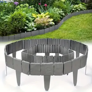 Outdoor Plastic Fence for Garden Decoration, / Stone-Like Appearance, Durable Weather-Resistant Privacy Barrier