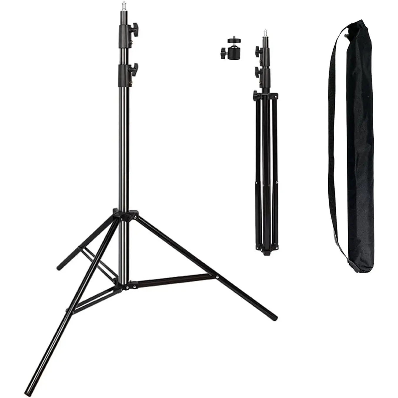 Heavy Duty Light Stand 9.5 /2.8 Meters Adjustable Spring Cushioned Metal Photography Tripod Stand for Photo Studio Speedlight, Ring Light, Photographic Equipments Thickening Flash Stand