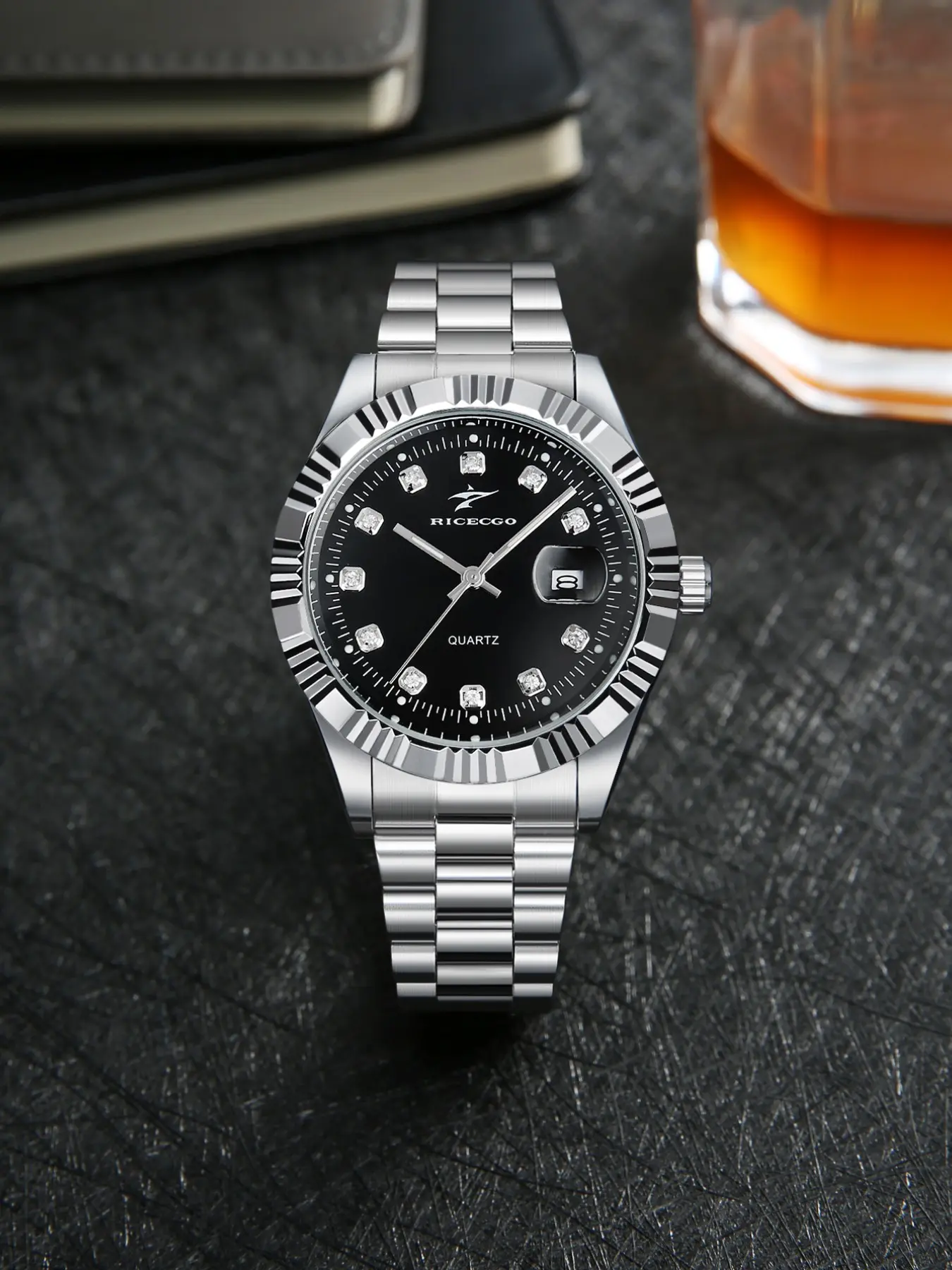 RICECGO men's business watch: understated, sophisticated and of high quality, perfect for both the commute and business settings, Quartz wristwatch, Business Quartz Watches