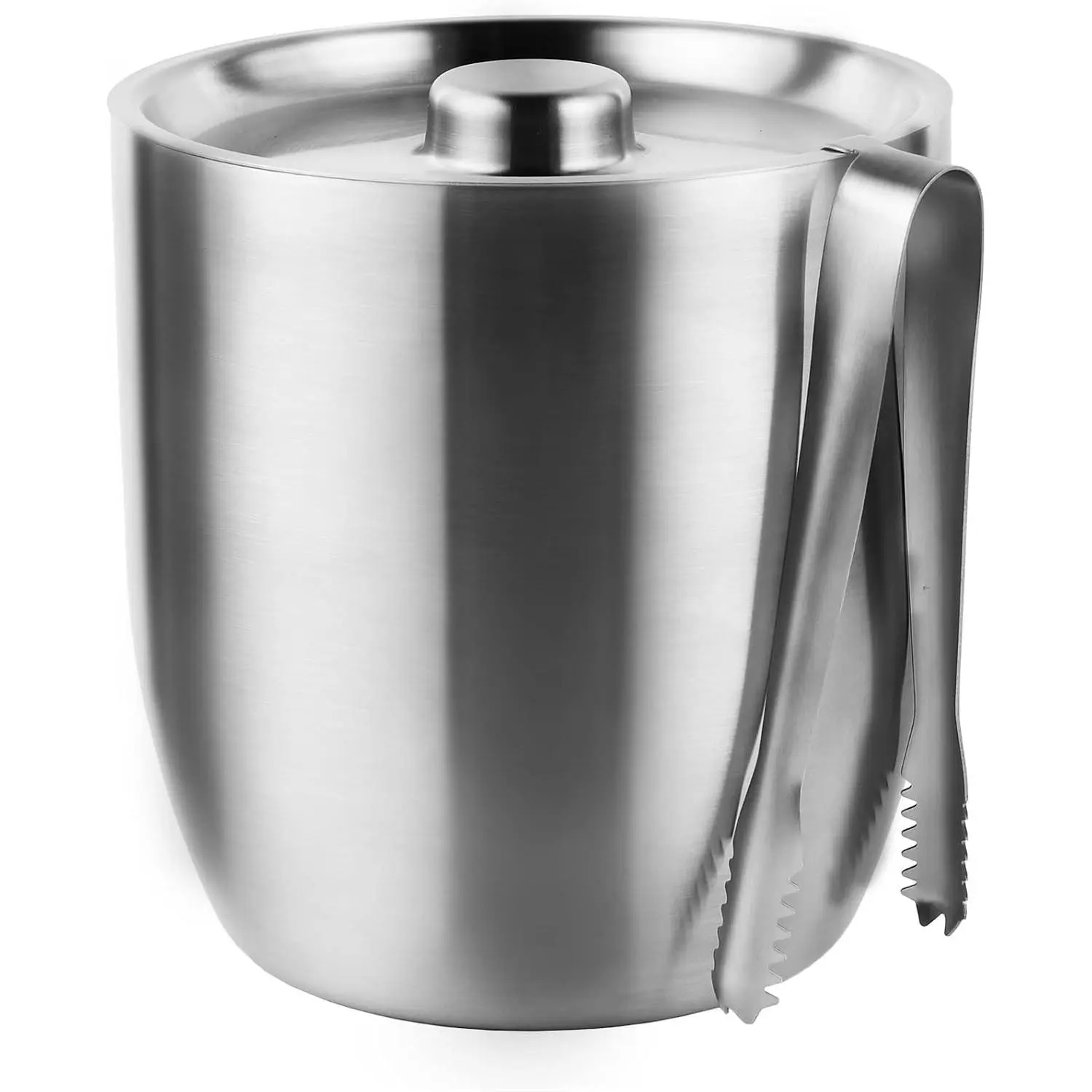 3L Double-Wall Vacuum Insulated Ice Bucket with Lid & Tong Stainless Steel Champagne Buckets for Cocktail Bar, Parties & Outdoor