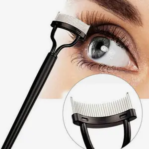 10pcs Arc-Shaped Eyelash Comb, Lash Separator Clip, Stainless Steel Semi-Circular Brush, Quick Separation of Stuck Lashes