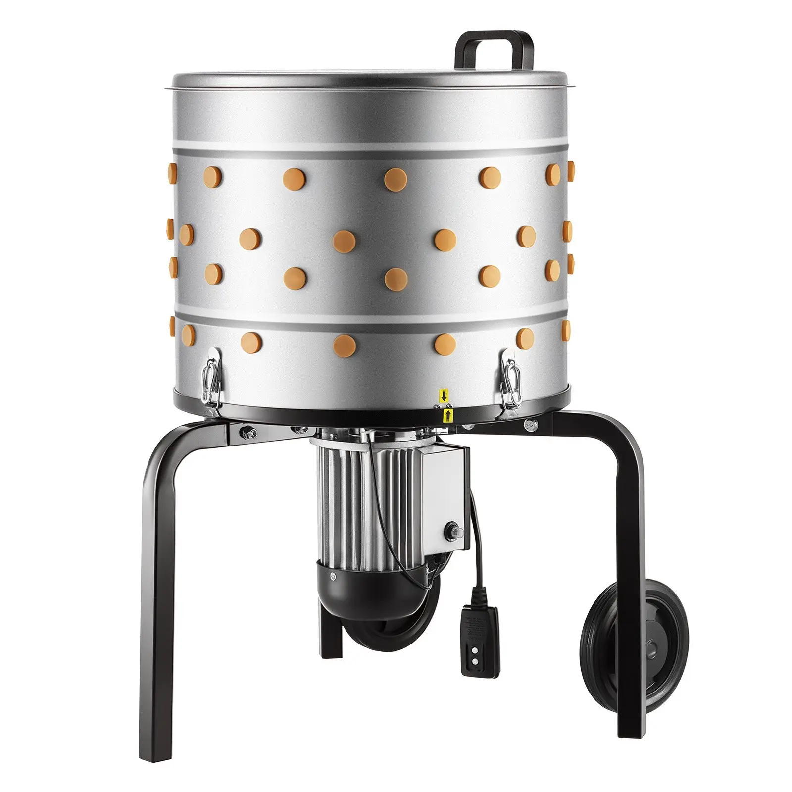 VEVOR Chicken Plucker Machine, 19.7 in Drum, 750W 275RPM Electric Chicken Plucking Machine with 98 Soft Fingers Transport Wheels, Stainless Steel Feather Remover for Processing 2 Chicks Once