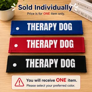 Therapy Dog Leash Sleeve – Visible Therapy Dog Identifier with Snap Button
