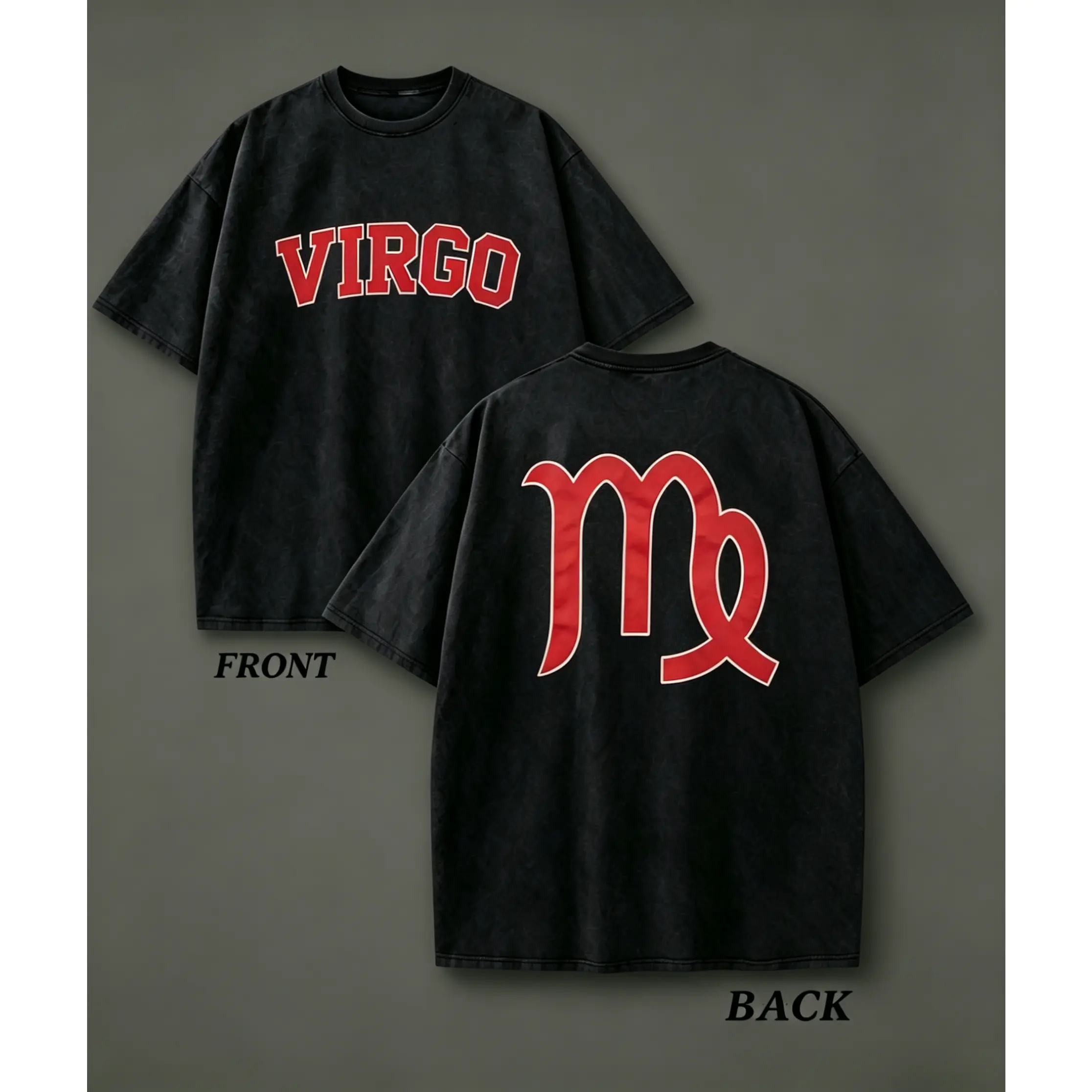 Unisex Zodiac Jersey, 100% Cotton Astrology T-Shirt with Front & Back Graphic, Sporty Chic Casual Wear