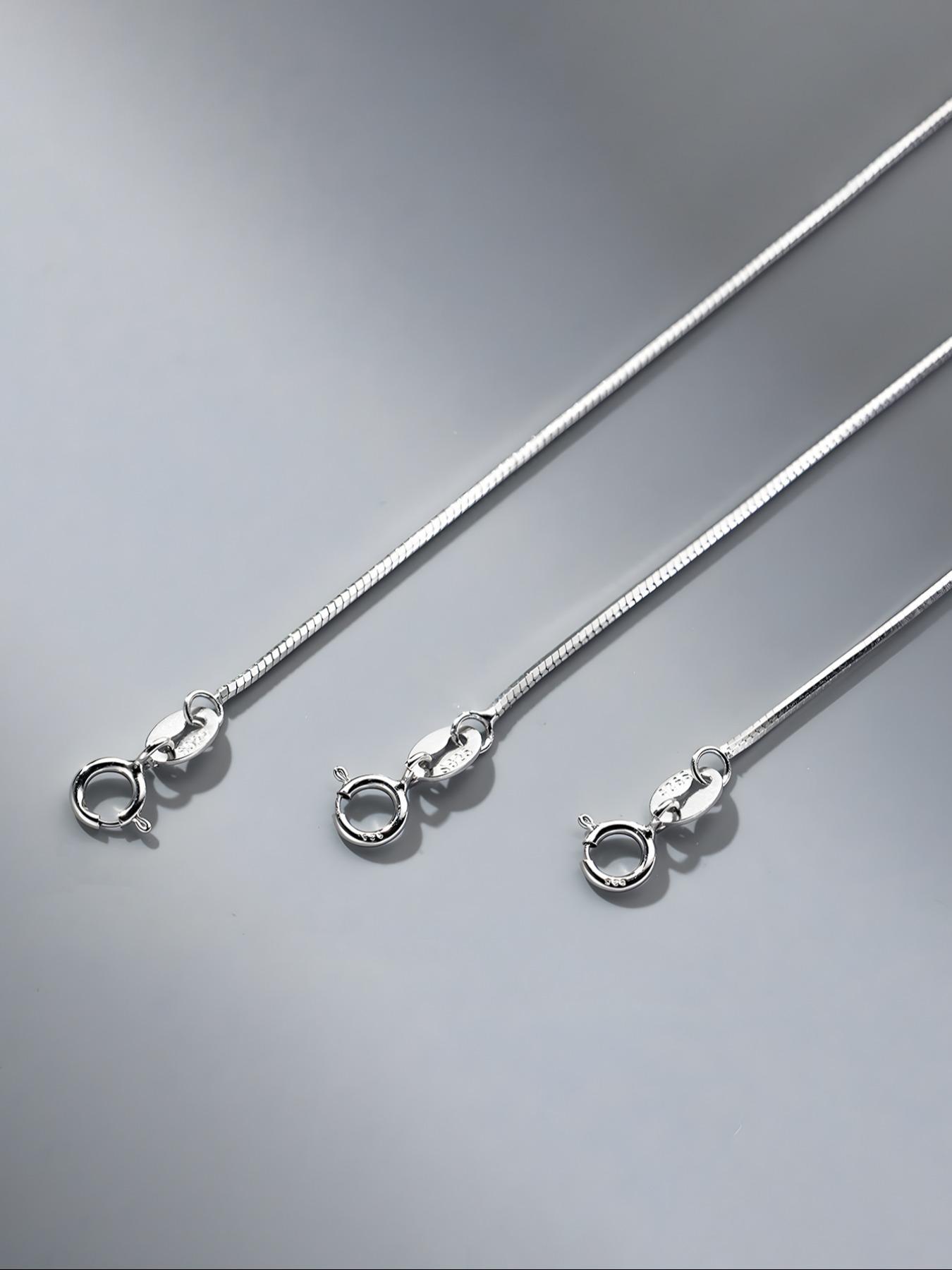 925 Sterling Silver Minimalist Chain Necklace for Women, Necklaces for Women, Elegant Necklace, Gifts for Girlfriend, 1 Count Hip Hop Style Chic Minimalism Versatile Jewelry for Parties and Music Festivals, Dainty Gift for Your Love