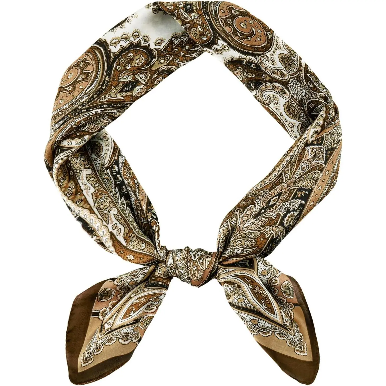 Silk Feel Square Scarf for Men Satin Bandana   Print Neckerchief Geometry  Scarf Fashion