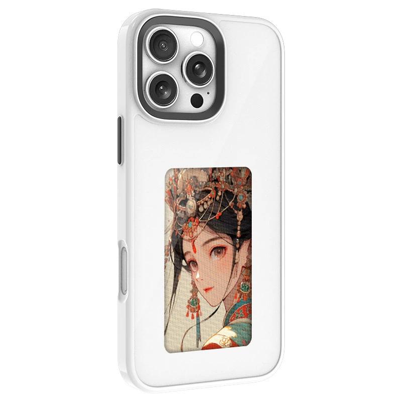 NFC Ink Screen Phone Case, Change Photos Anytime, APP DIY Display, Personalized, Ai Generated Photos, Four Color Screen, Fun Gift, iPhone Series, Accessories