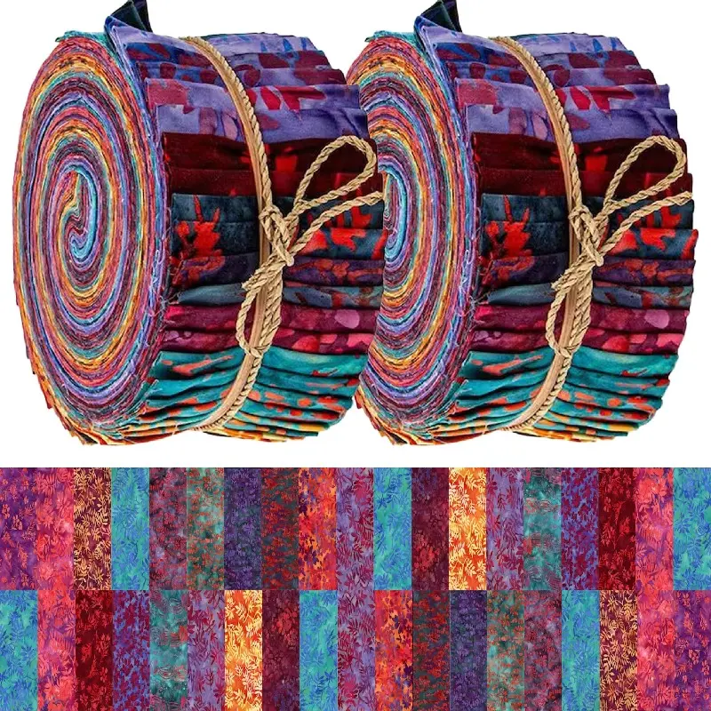 40 Pieces 6.5 x 50cm Unique Purple Tone Pattern Pre Cut Fabric Bundle Precut Quilting Fabric For Hand Sewing Quilting Doll Making Bag Decoration Home Decor Hand Wash Only Sewing Supplies For DIY Sewing Projects Beginners And Professionals