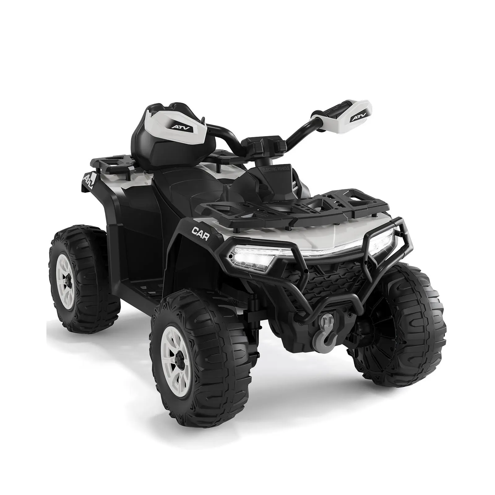 12V Electric ATV 4-Wheeler Ride-On Car for Ages 3-8 - Dual 45W Motors, Remote Control, LED Headlights, Music Player, Urgent Brake