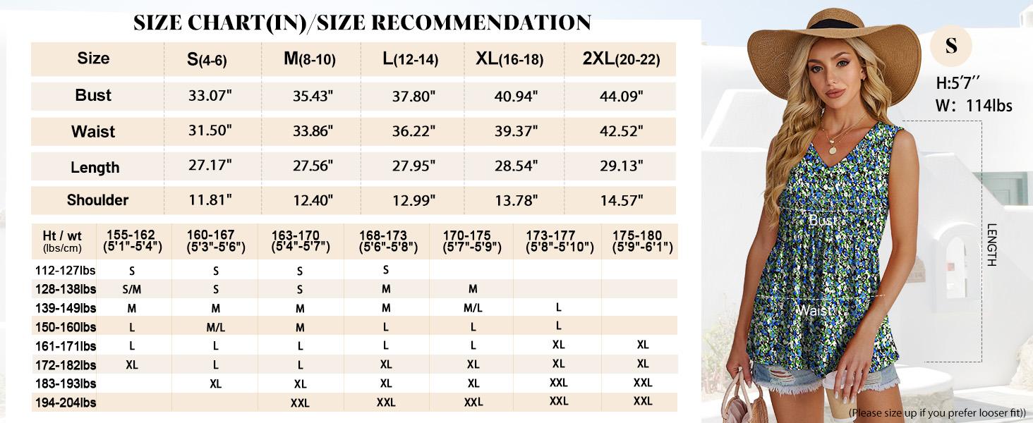 WIHOLL Womens Tank Tops 2025 Flowy Peplum Tops (Size Up 1-2 for Oversized Look) for Women Dressy Sleeveless V Neck Babydoll Tank Tops Fabric Stretchy tank tops summer tops SpringStatements
