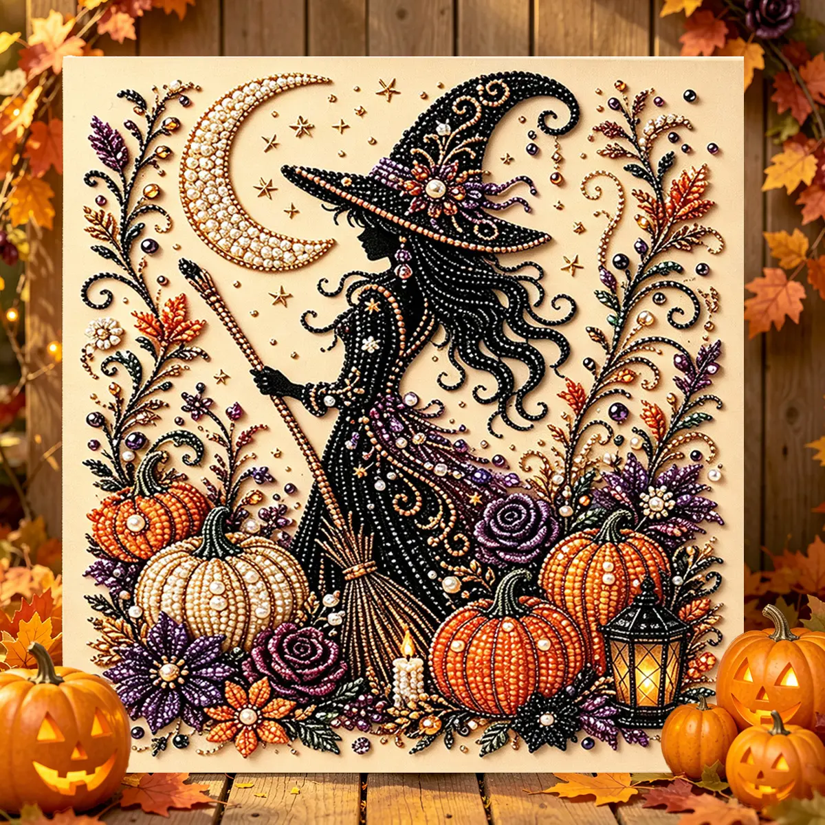 Halloween Ghost Pearl Art DIY Kit, Spooky Cute 3D Diamond Painting Crafts for Adults, DIY Fall Home Decor Wall Art, Beginner DIY Seasonal Party Gift