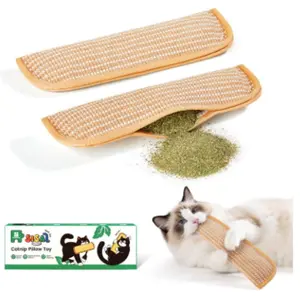 Interactive Catnip Chewing Toy, 6000mg A+ Organic Catnip, Soft Hemp Material, Scratch and Kick Toy, Ideal for Indoor Kittens, Fun Playtime, Kitty