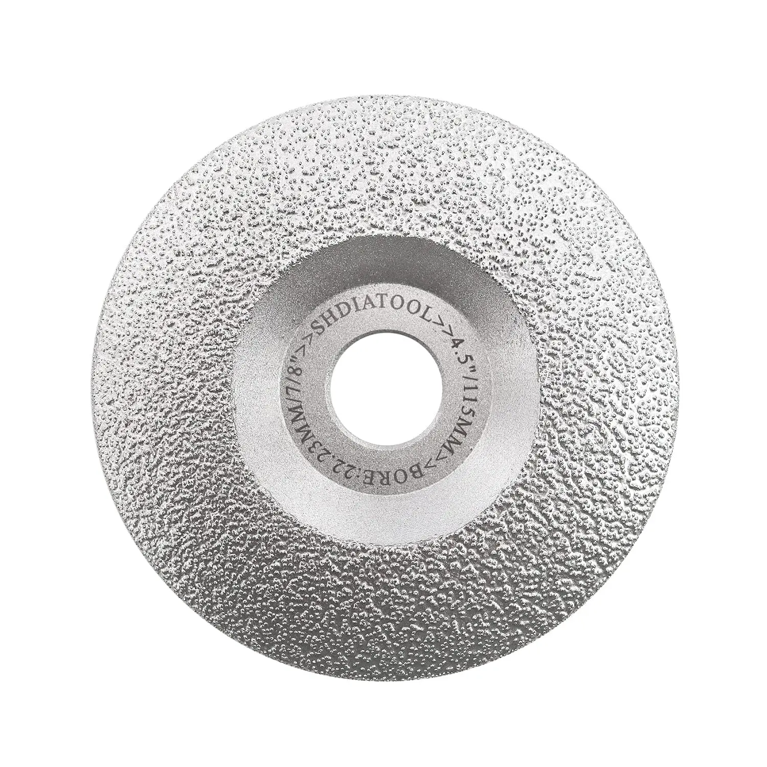 Diamond Grinding Cup Wheel 4-1/2 Inch for Granite, Marble and Masonry Shaping, Grooving, Iron and Steel Grinding Convex Vacuum Brazed Grinding Disc Fits 7/8 Inch Arbor 115mm
