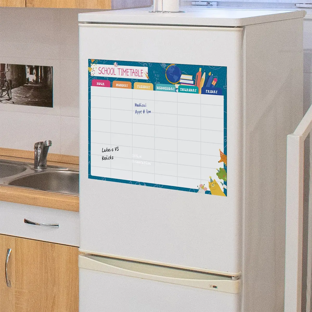 Magnetic Weekly Planner List Board Stickers - Wipeable, Removable & Reusable Stickers - Suitable for Lockers, Refrigerators, Schools, Offices and Homes - 30X40CM