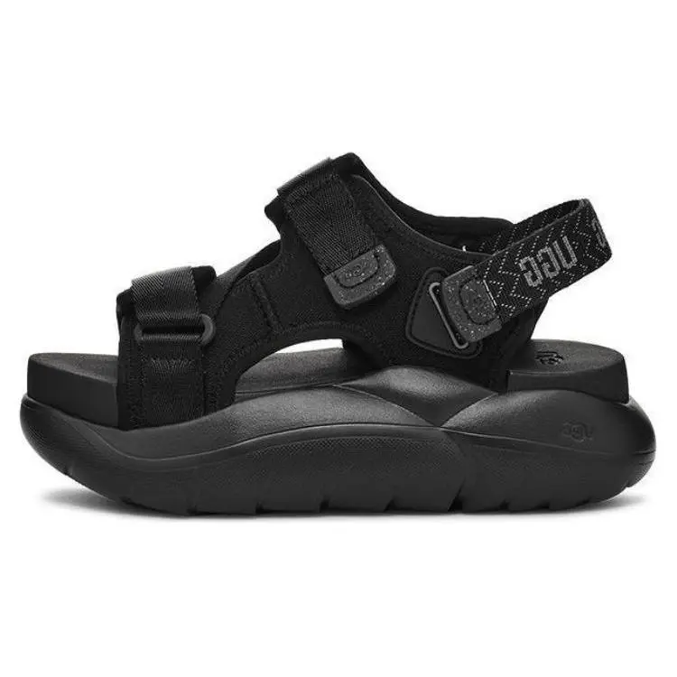 UGG Fabric Round Toe Versatile Beach Sandals 1152688-BLK
