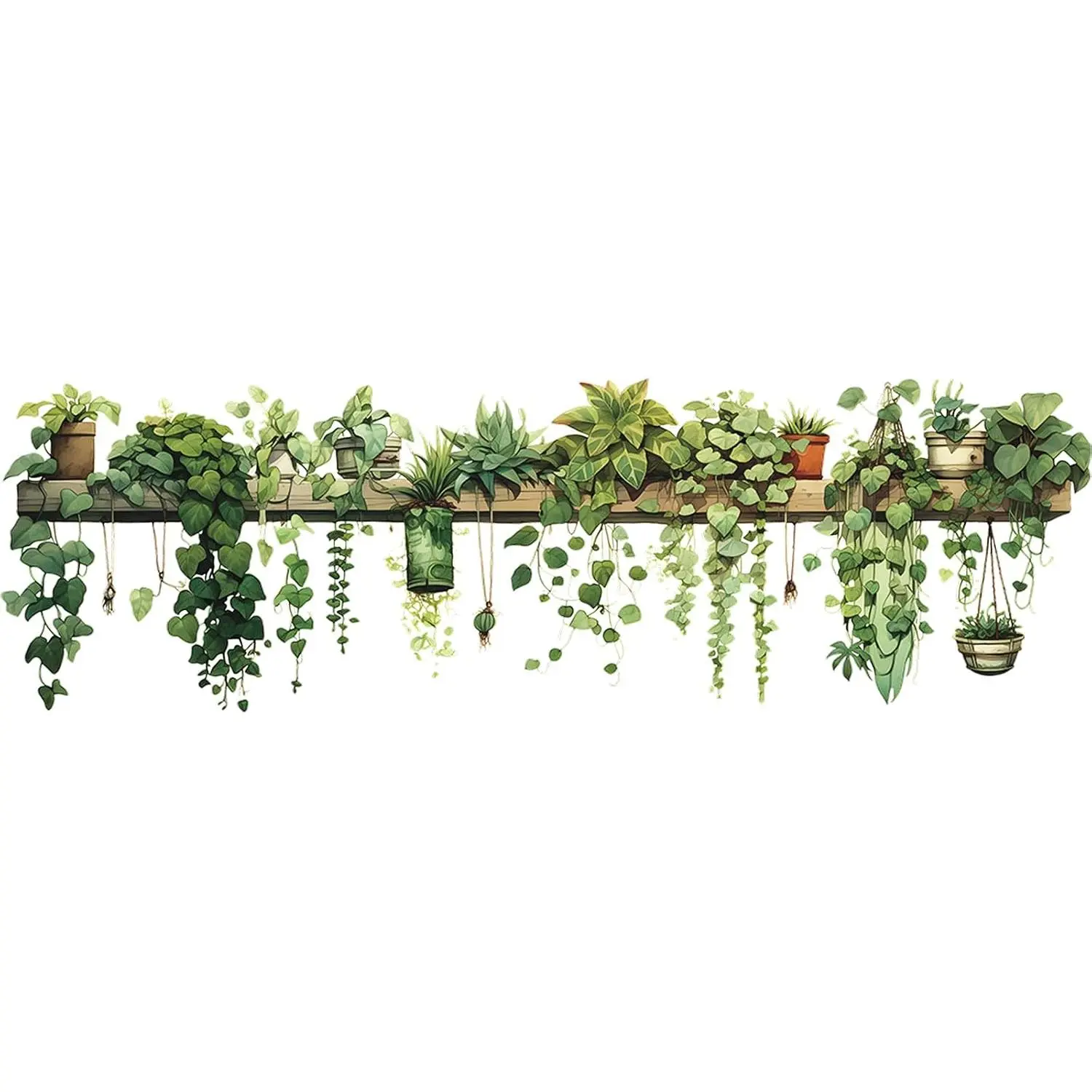 Nature Green  Peel and Stick Wall  Wallpaper, Removable Wall  Shelves Green  Vinyl Art Wall Stickers & Murals for Living Room Kitchen Bathroom Decoration (A-Green)