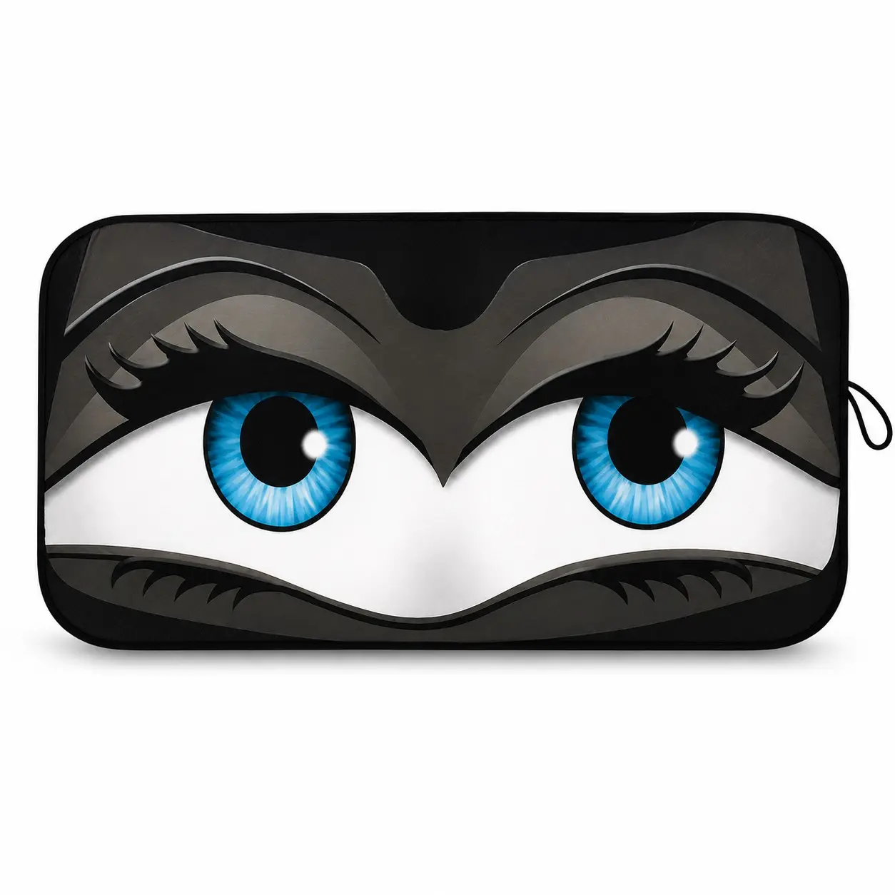 Car Windshield Sun Shade, Cartoon Blue Eyes Foldable Front Window Cover, 59.06 x 27.56 in, for Cars and SUVs