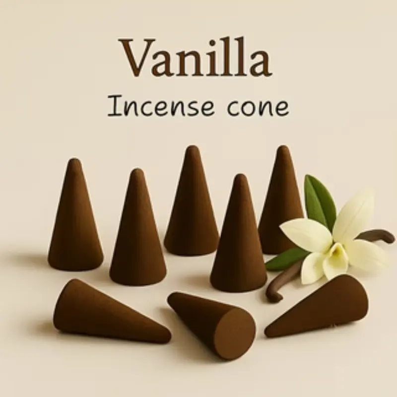 Handmade Lemongrass Incense Cones, Strong Aroma Indoor Air Freshener, Natural Plant Material, Ideal for Living Room, Bedroom, Office, Meditation, Yoga, Reading