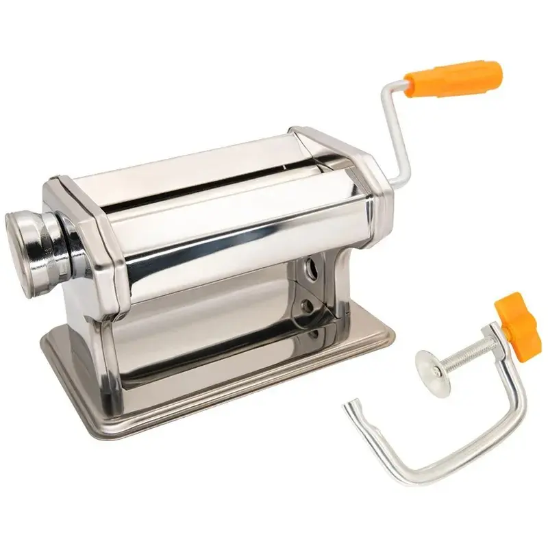 Noodle press machine – stainless steel manual dough roller, hand cranked, perfect for pasta, dumplings & DIY clay craft!Home must-have!
