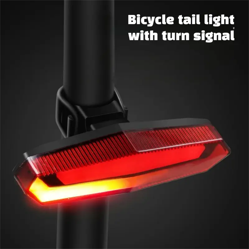 Bike Tail Light with Turn Signal, Split Bicycle Rear Lights, USB Rechargeable Turn Signal Bike Taillights for Cycling, Cyclist Safety Warning Bike Light