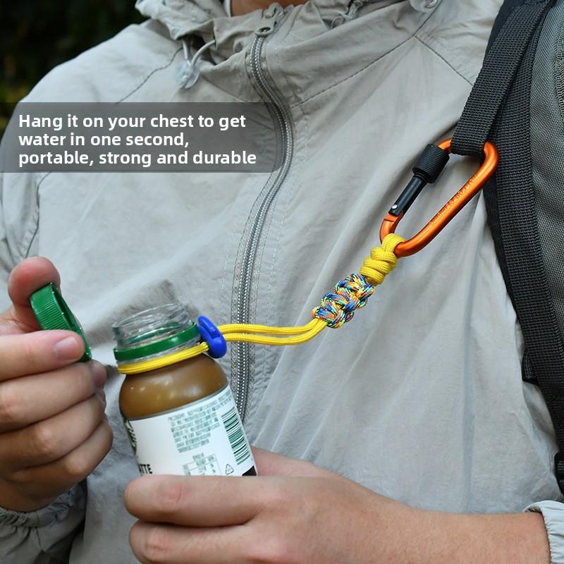Umbrella rope woven outdoor water bottle buckle hook portable kettle lanyard multi-functional mountaineering backpack buckle