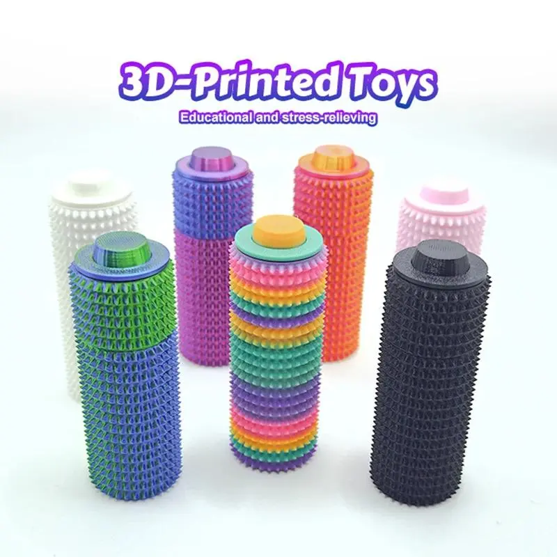 Sensory Roller Fidget Toy Clicker Tactile Interactive Toy with Lanyard Portable Handheld Game