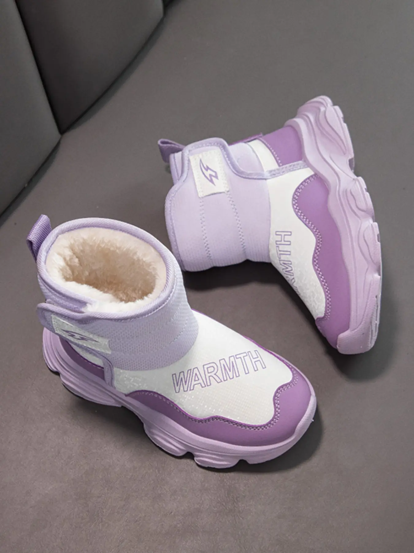 Fleece Lined Mid-Calf Boots, Fashion Boots, Glossy Glitter Anti-Slip Soft Sole, Unisex Retro Stage Shoes, All-Season Casual Wear