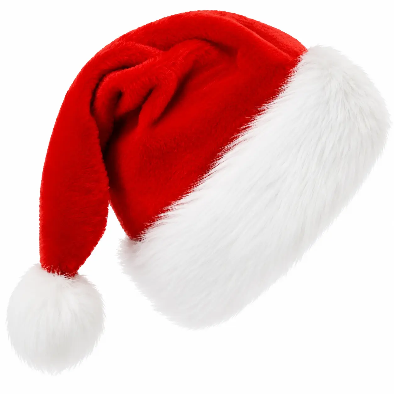 1 Pack LED Illuminated Adult Santa Hat, Festive Red Velvet Holiday Headwear with Adjustable Fit, Party & Photo Accessories for Holiday Events, Unisex Design, Christmas