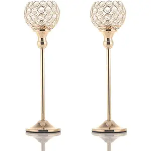 Votive Candle Holders Pack of 2 for Modern Anniversary Celebration Halloween Wedding Coffee Table Decorative Centerpieces