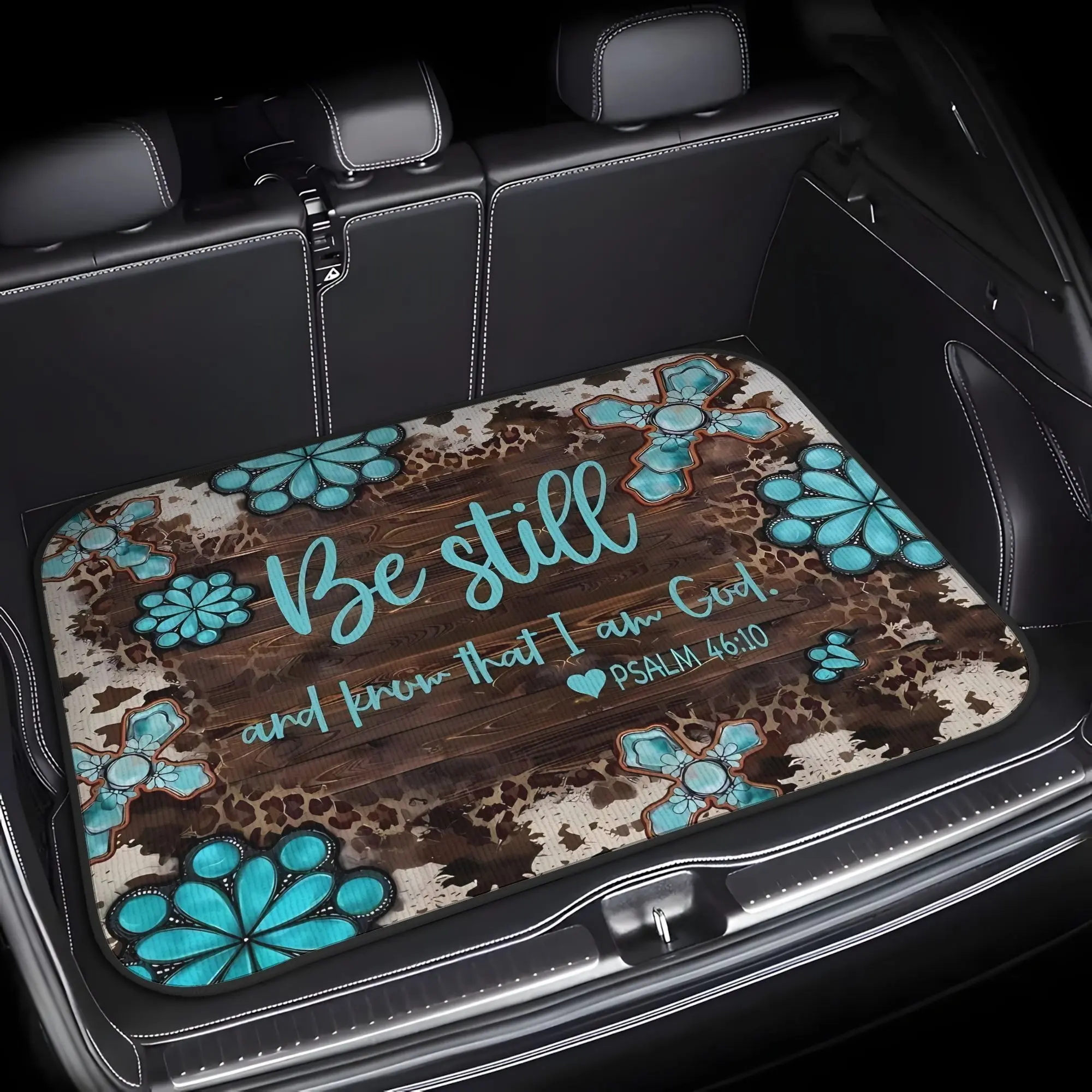 2D Flat Car Trunk Mat, Dust-Proof and Easy to Clean, Elegant Interior Design, Universal Fit, Durable Suv Trunk Liner, Perfect Gift, Interior Car Accessories